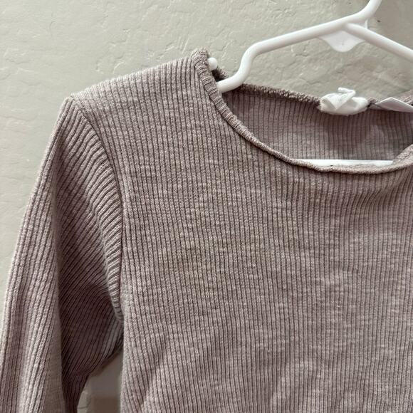 Zara Grey Purple Ribbed Tulle Dance Leotard - Picture 3 of 8